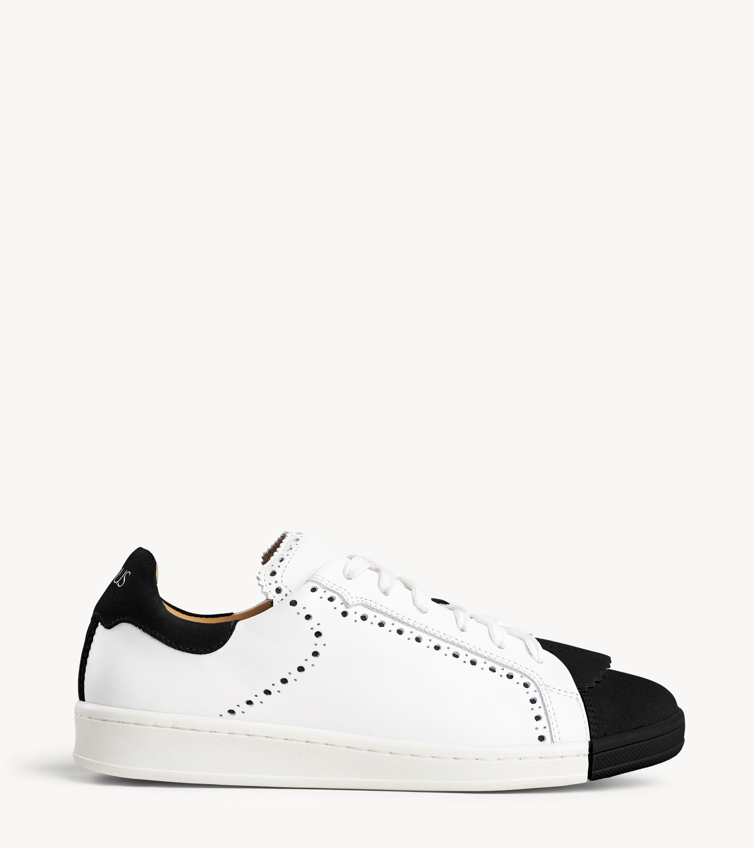 the Elliot Black Leather Womens Kiltie Sneaker – The Office of Us