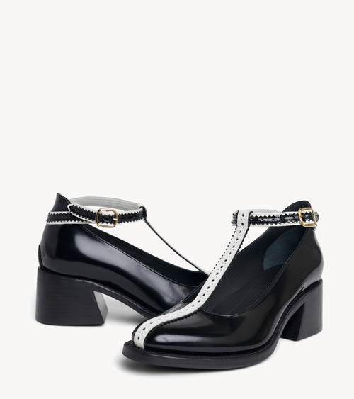 women black and white dress shoes THE OFFICE OF US Women's Miss Beverly T-Strap Pump - - Pumps Lace Macys Black Evening COO-UK Select Size:XS formal event