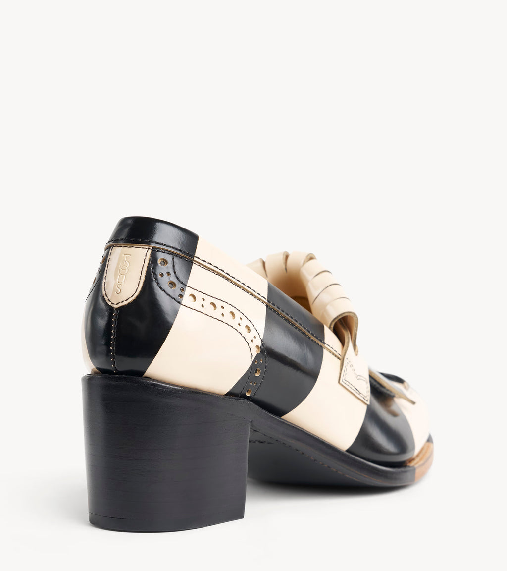 Miss Day Loafer — back three-quarter view of the multicolor leather heel