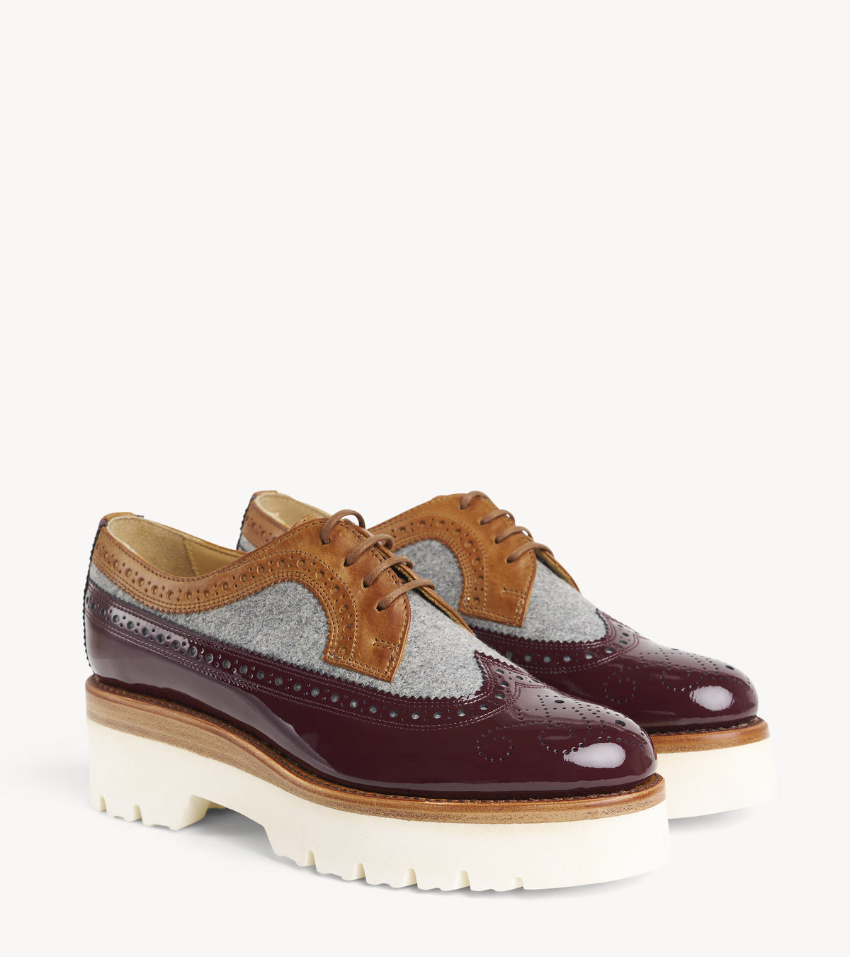 Miss Lucy Derby — pair of multicolor patent leather oxfords
