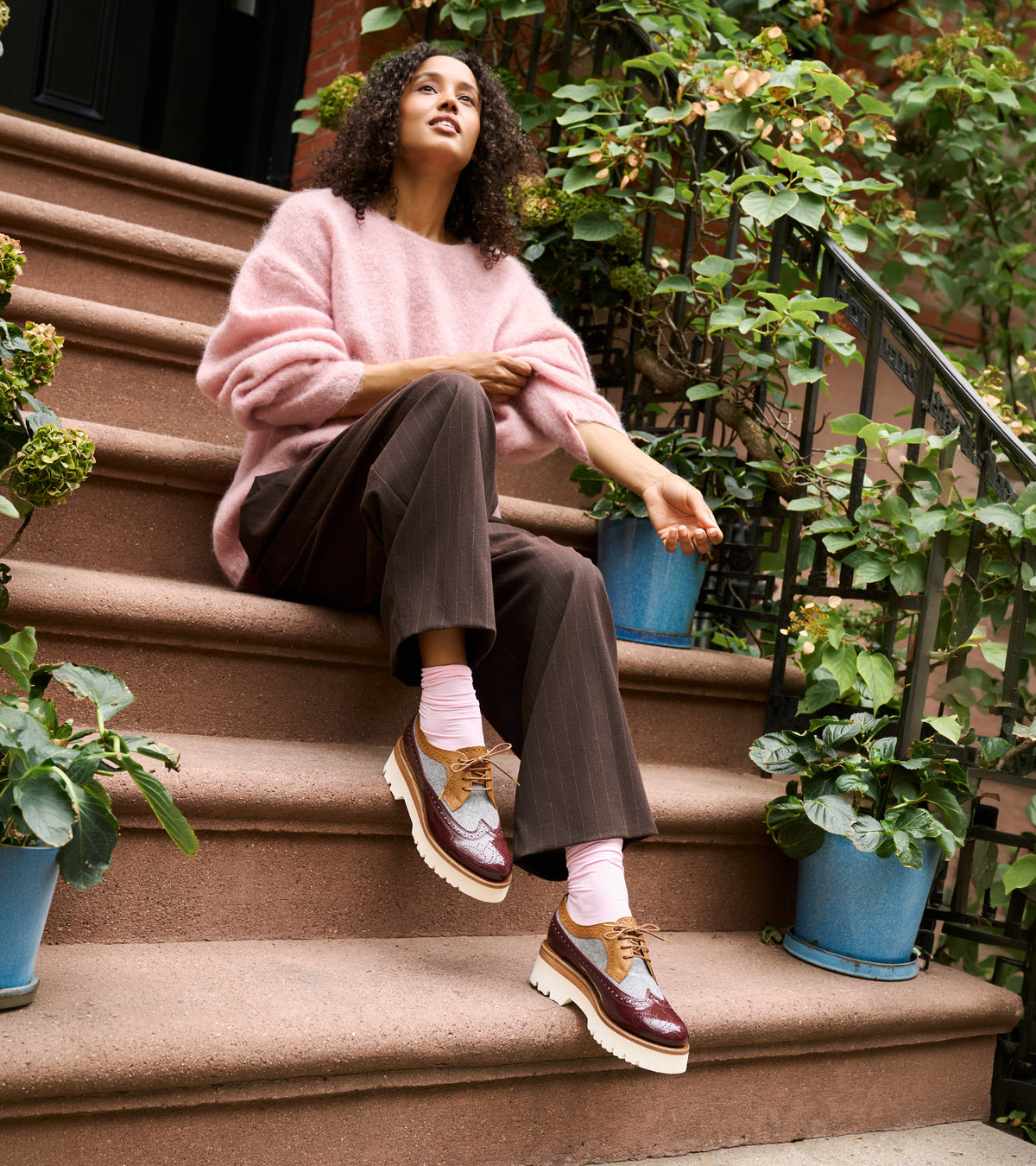 Miss Lucy Derby — close-up of the toe cap on the multicolor patent leather oxford