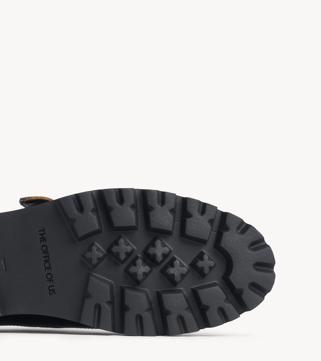 Miss Marques Derby — leather sole of the multicolor suede oxford