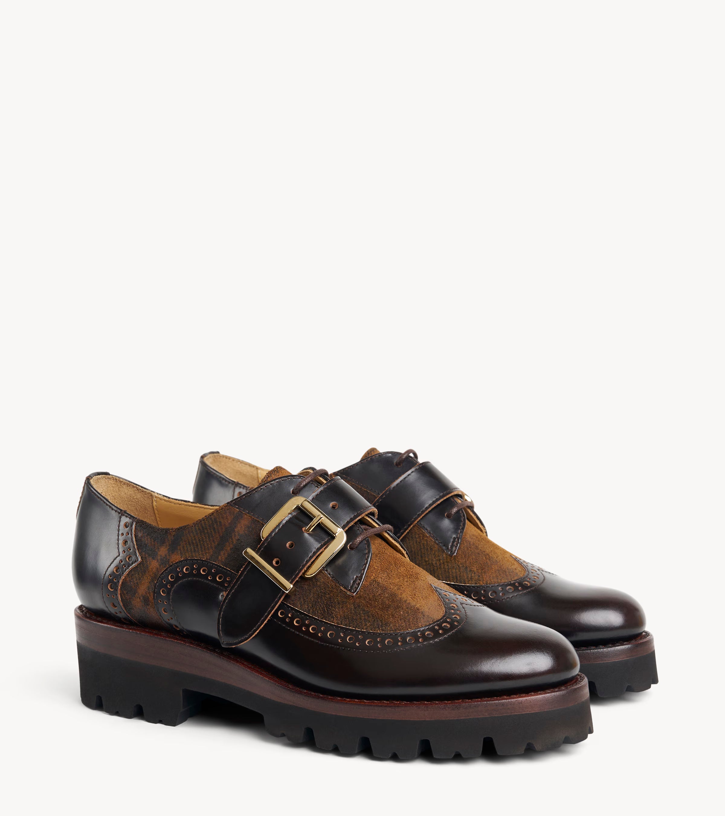 Miss Marques Derby — pair of multicolor suede oxfords