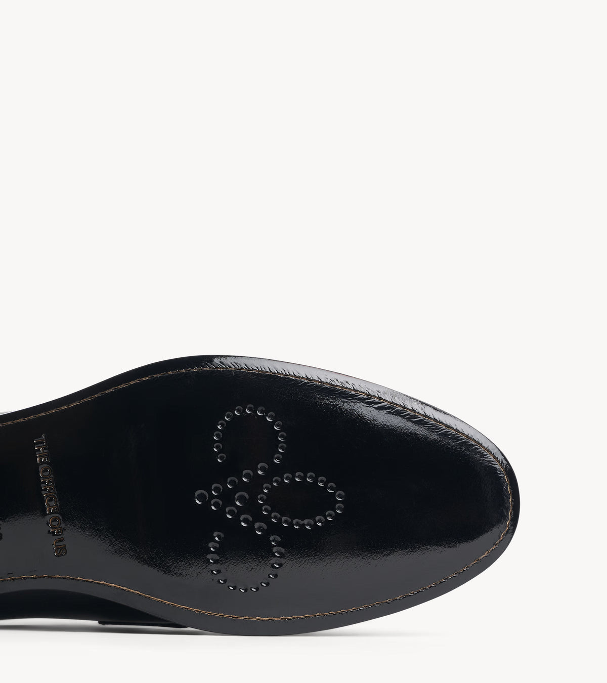 Miss Tenley Loafer — leather sole of the black leather loafer