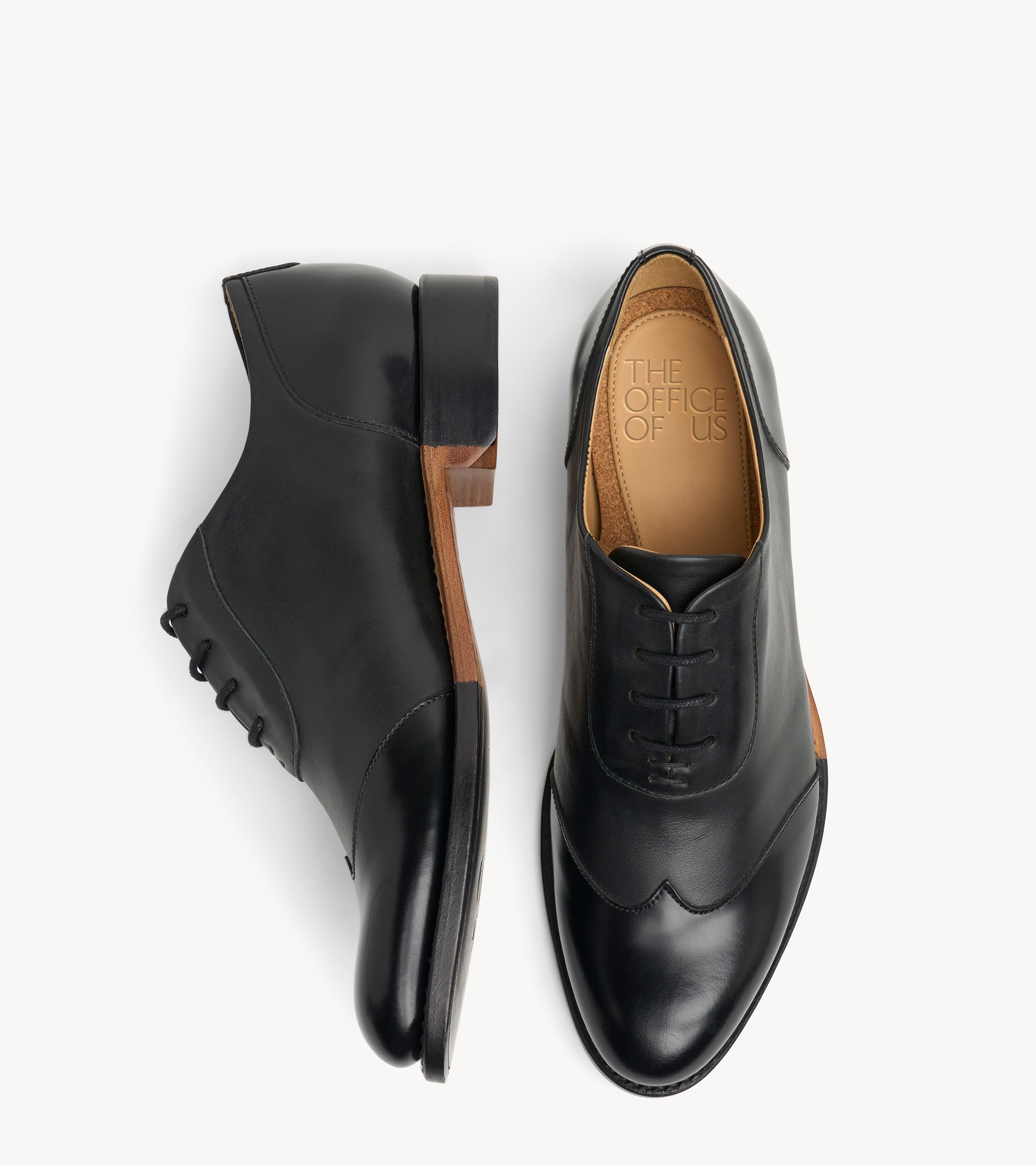 Mr. Evans Black Leather Women's Wingtip Oxford The Office of Us Mr. Evans Black Leather Women's Wingtip Oxford The Office of Us