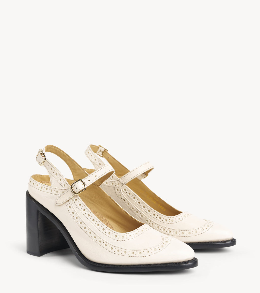 Mrs. Russel High Heel — pair of leather heelses