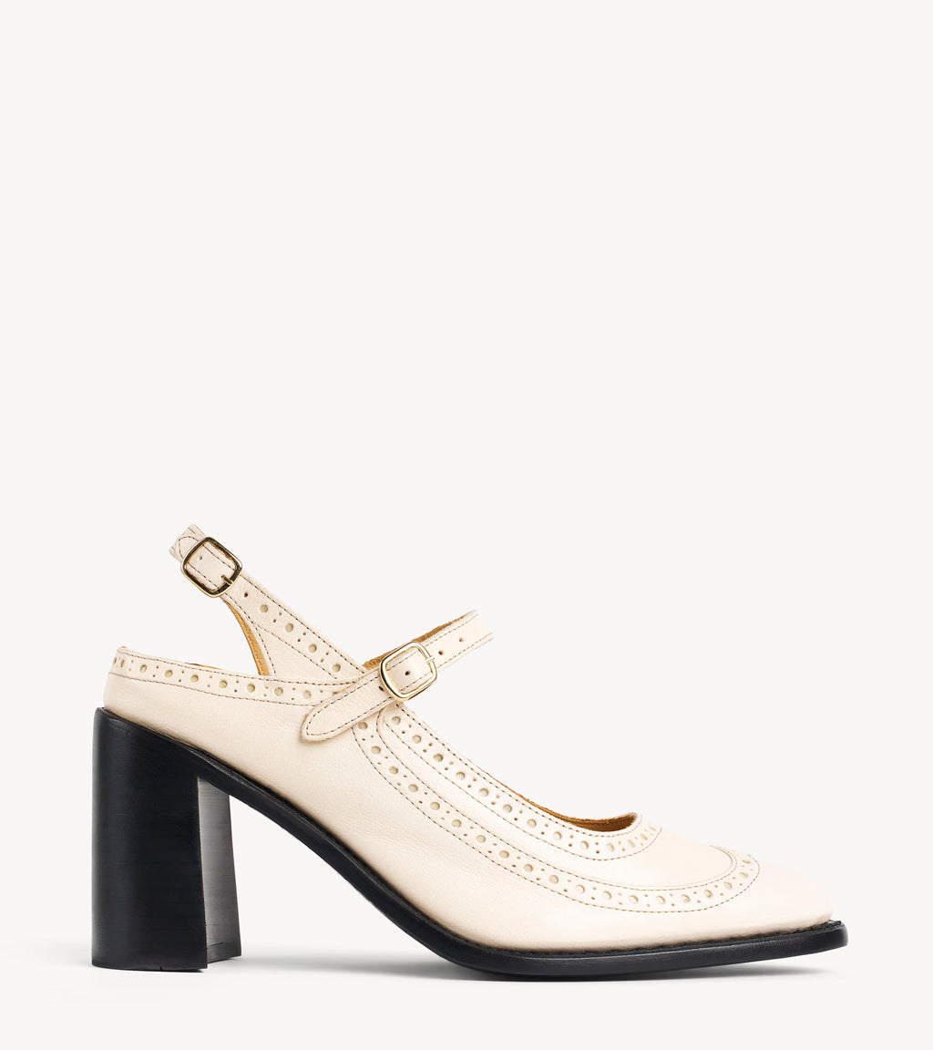 Mrs. Russel High Heel — leather heels, side profile
