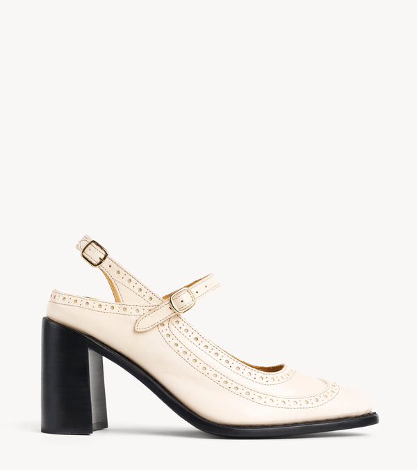 Mrs. Russel High Heel — leather heels, side profile