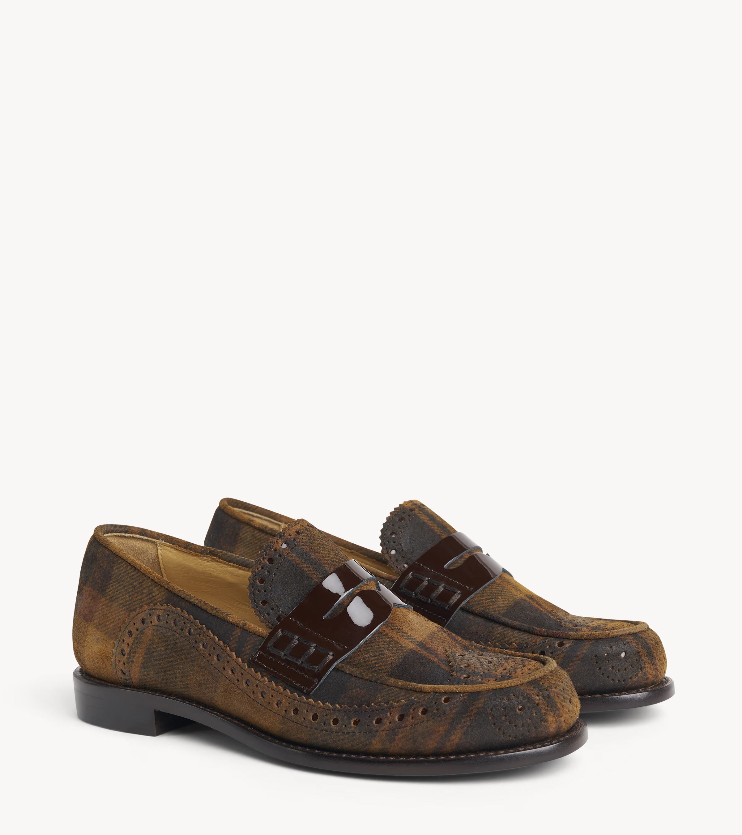 Ms. Charlotte Loafer — pair of multicolor suede loafers