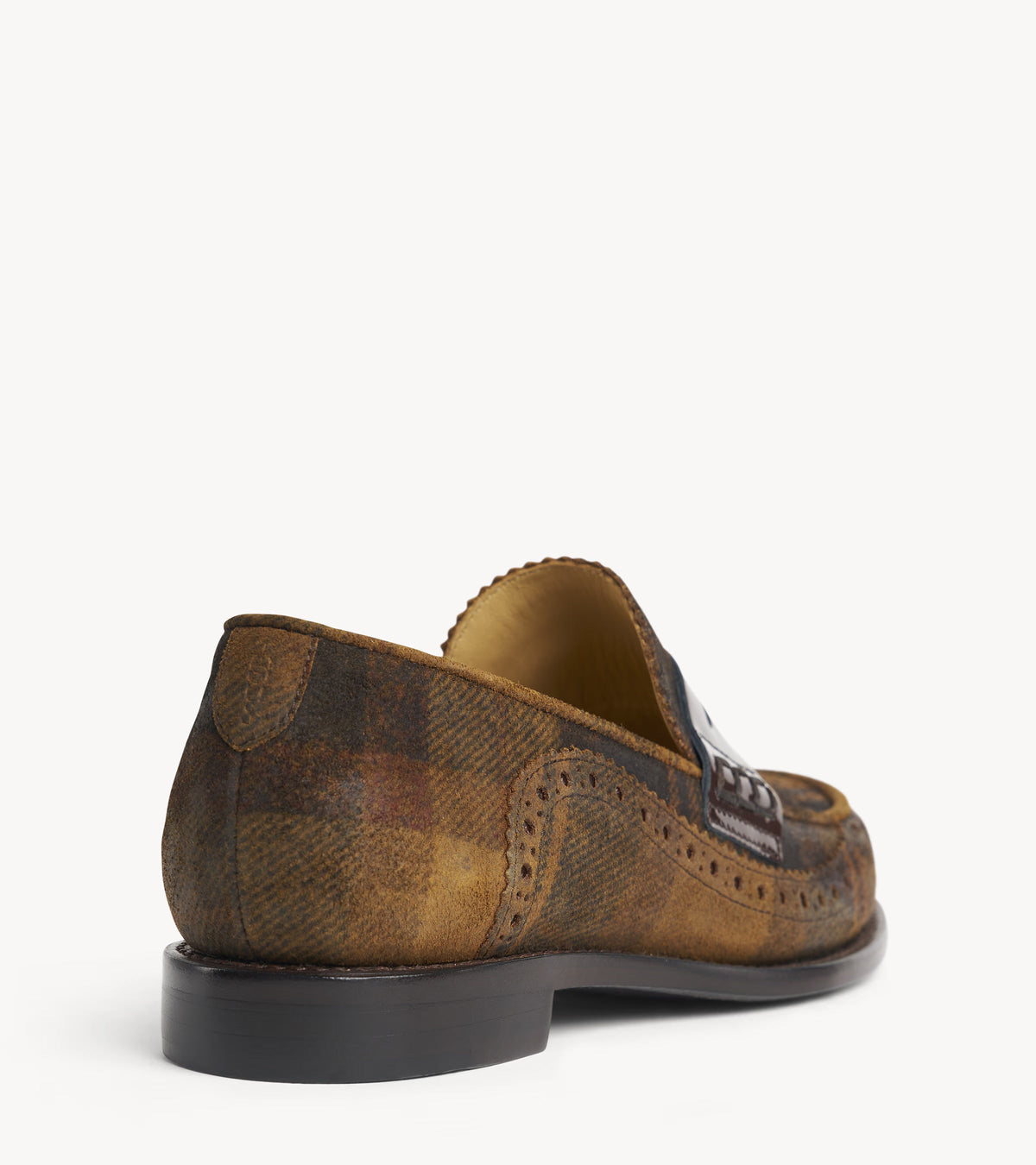 Ms. Charlotte Loafer — back three-quarter view of the multicolor suede loafer