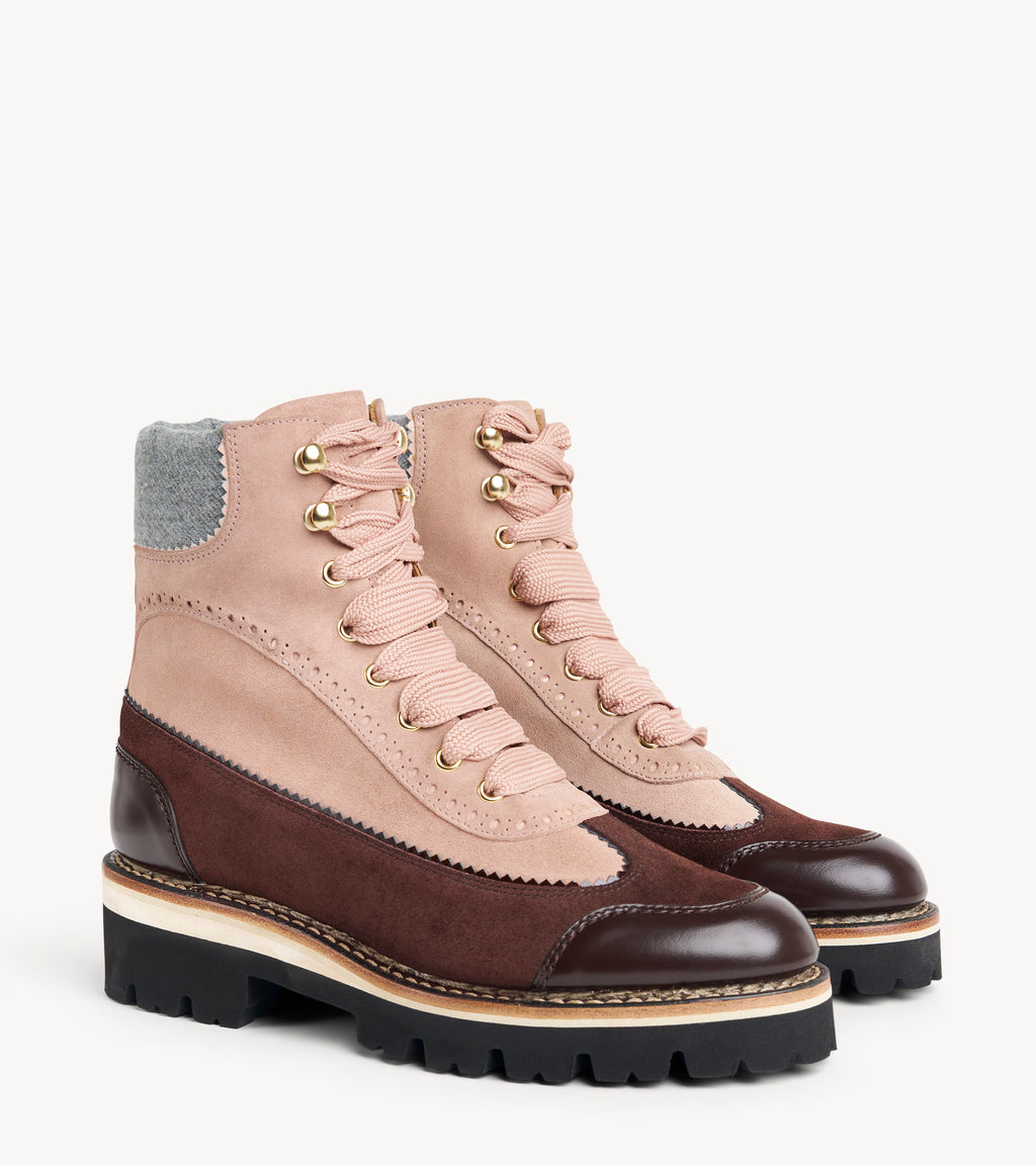 Ms. Renata Boot — pair of multicolor suede boots