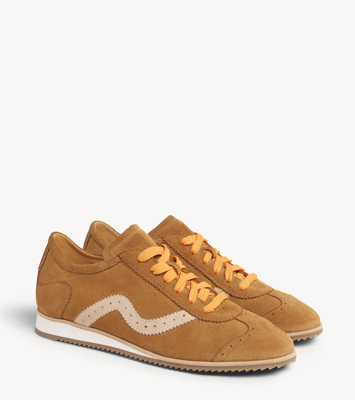 The Remi Slim Sneaker — pair of multicolor suede sneakerses